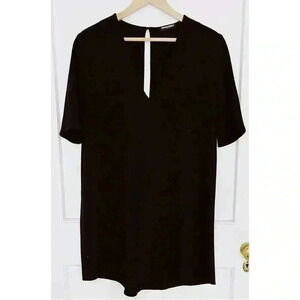 American Apparel Black Dress With Long  Keyhole Back